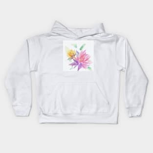 Watercolor Flower Kids Hoodie